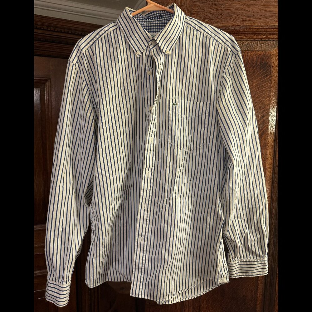 Lacoste Striped Blue and White shirt